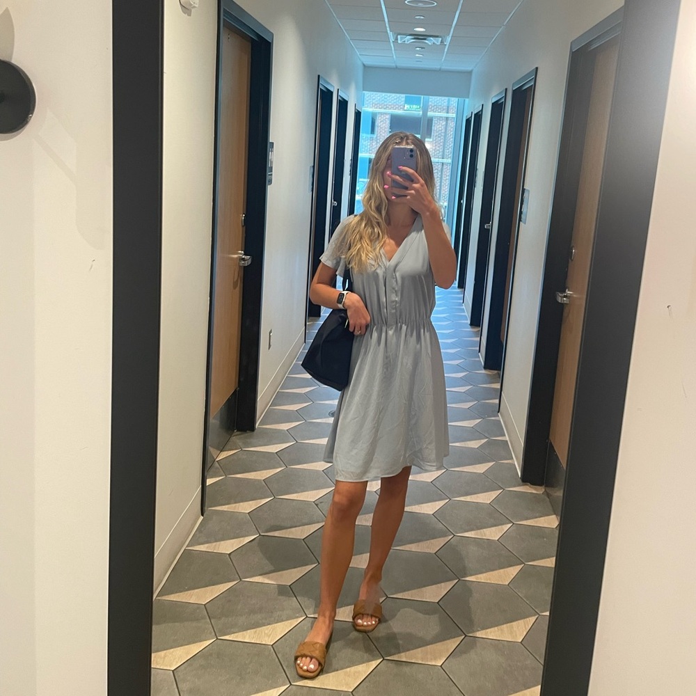 H&M Light Blue Knee Length Dress